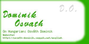 dominik osvath business card